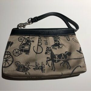 Coach Carriage Pattern Wristlet